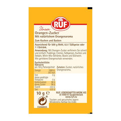 RUF Orangen-Zucker, Aromatisierter Zucker Mit Natürlichem Orangen-Aroma, Wie Geriebene Orangenschalen Zu Verwenden, Glutenfrei, Vegan, 3 X 10G Indulcitori Naty Shop