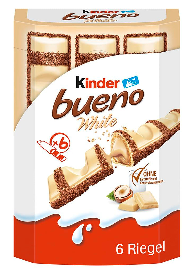 Kinder Bueno Mini – Batoane de ciocolată cu napolitană crocantă, cremă de lapte și alune și ciocolată fină cu lapte – Dulciuri pentru Carnaval – 1 pungă de mini batoane ambalate individual (1 x 108 g)