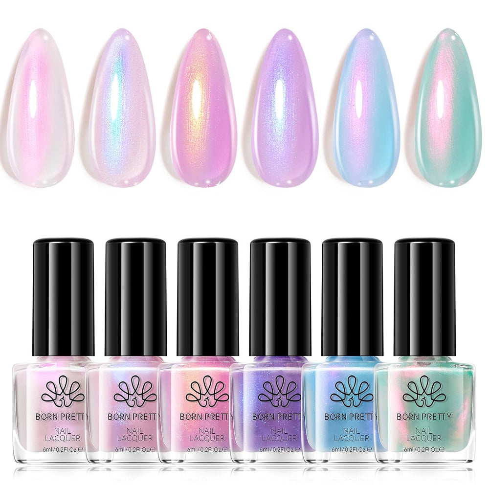 Born Pretty Oja cu Glitter, Rainbow Shining Glitter Super Shine Oja Nail Art Neagră
