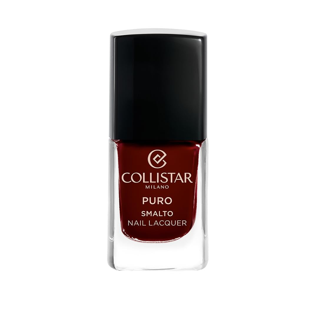 Lac de unghii Collistar Puro Nail Lacquer de lungă durată cu finisaj strălucitor, nr. 581 Rossonero 10 ml