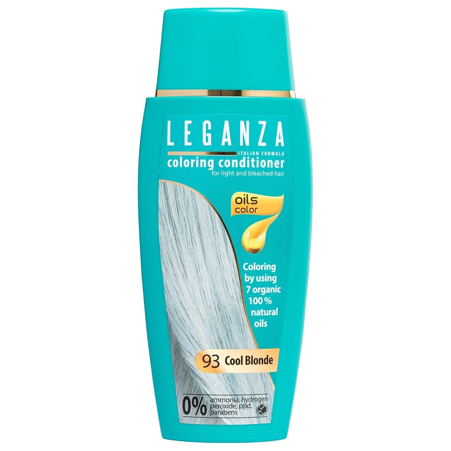 Leganza Natural Balm Hair Dye Colour 71 Café Latte | Vopsea de păr fără amoniac | Îmbogățită cu 7 uleiuri naturale | 150 ml Vopsea pentru par Naty Shop 93 Blond rece