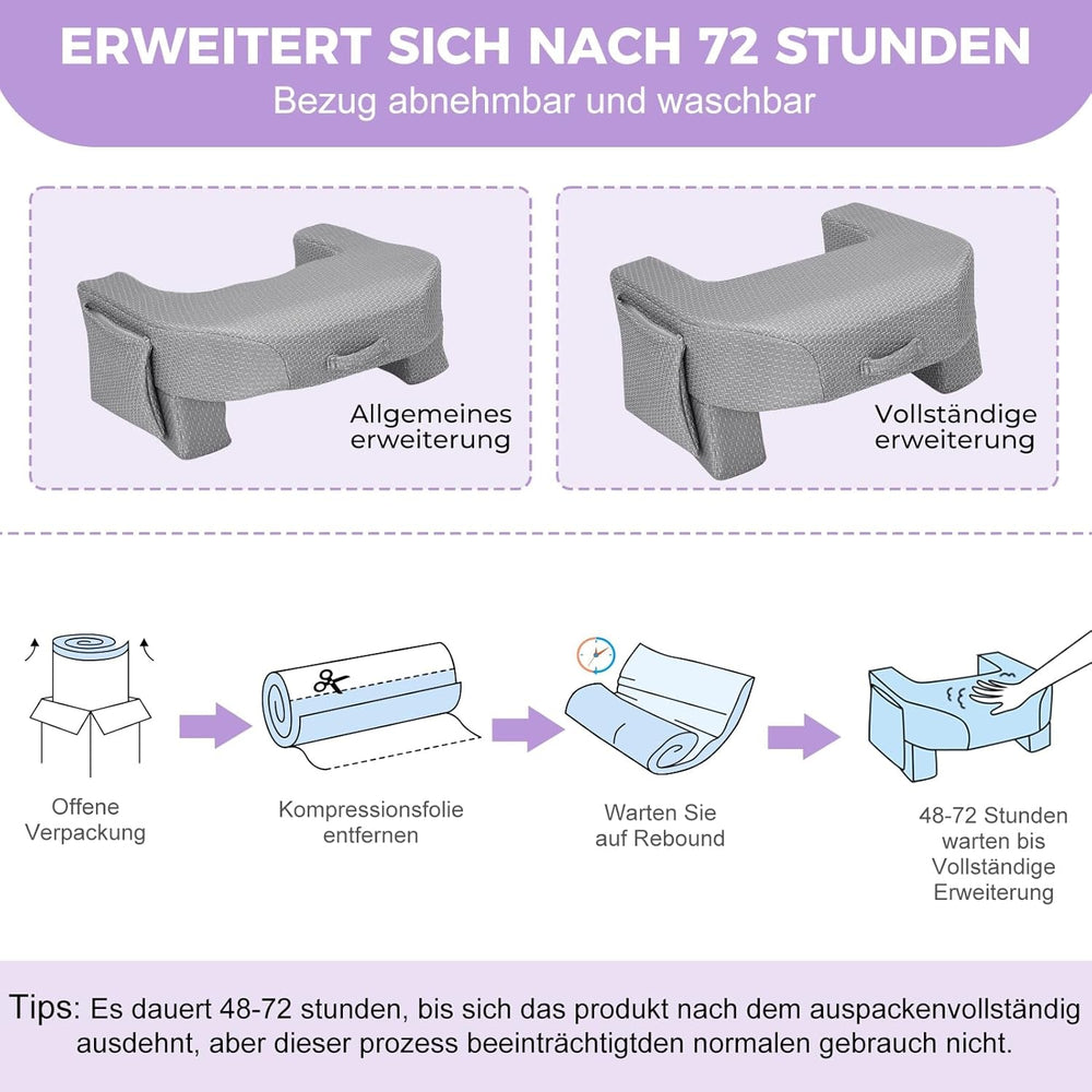Pernă de citit în poală cu burete 26D, pernă pentru cărți, cititoare electronice, pernă pentru birou în poală pentru adulți, așezabilă pe pat, podea, canapea (strat de aer)