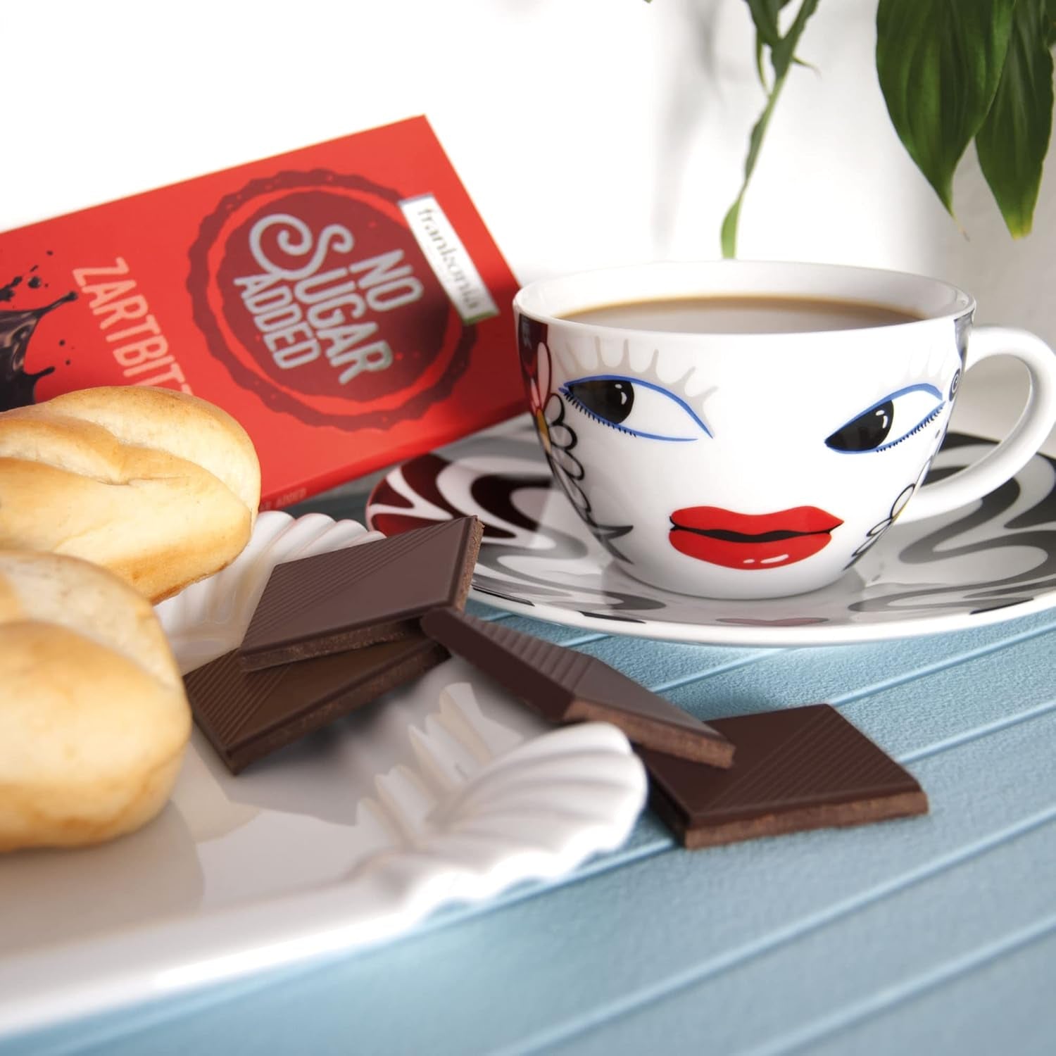 Ciocolată neagră Frankonia fără zahăr adăugat, 80 g