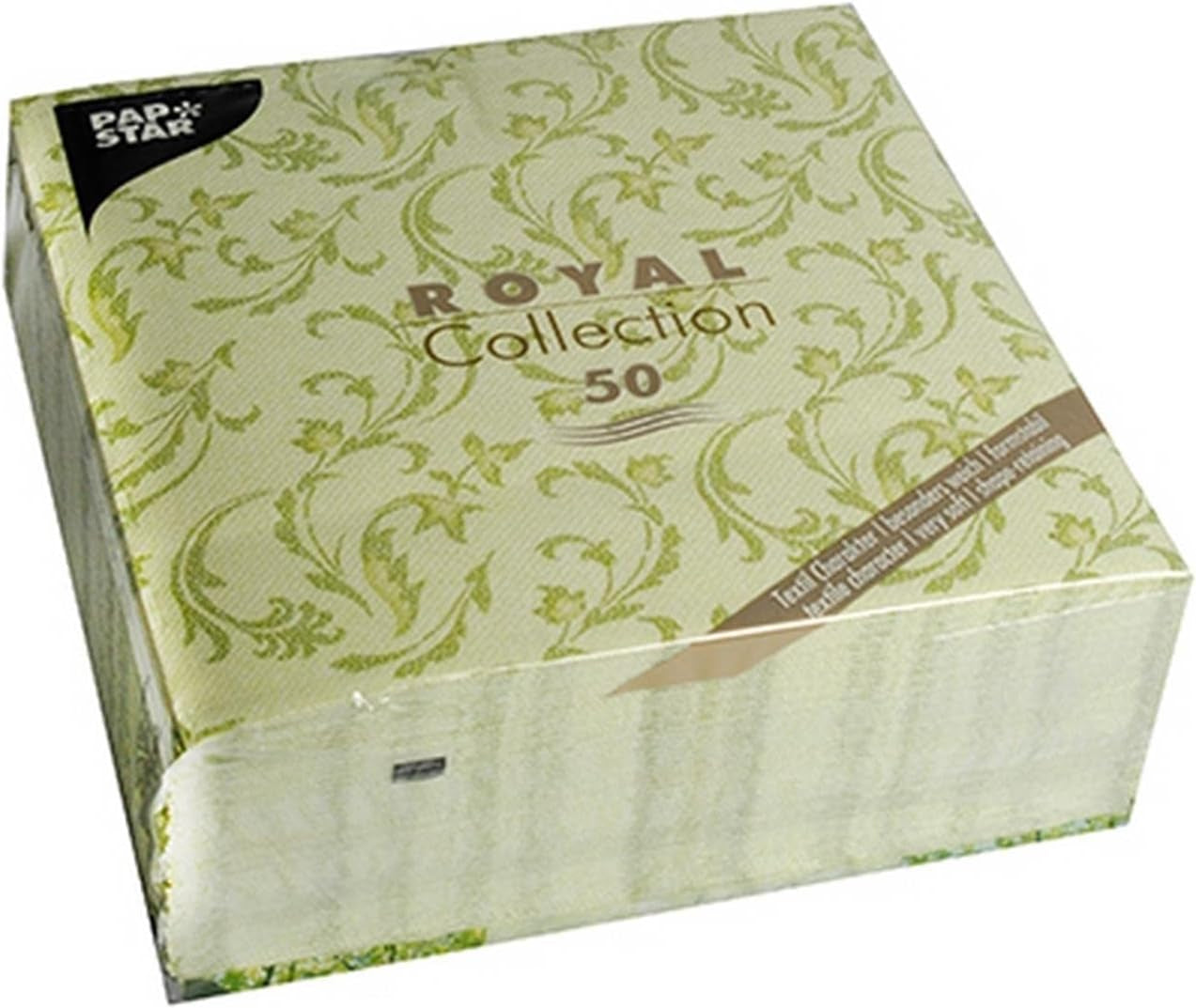 Papstar, 50 de șervețele "ROYAL Collection" 1/4 fold 40 Cm X 40 Cm Bordeaux "Damascato", #84999