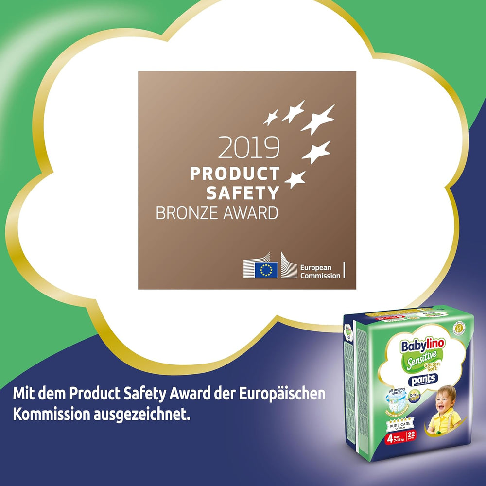 Scutece Sensitive Cotton Soft, mărimea 4, Pants Maxi (7-13 kg), 22 bucăți