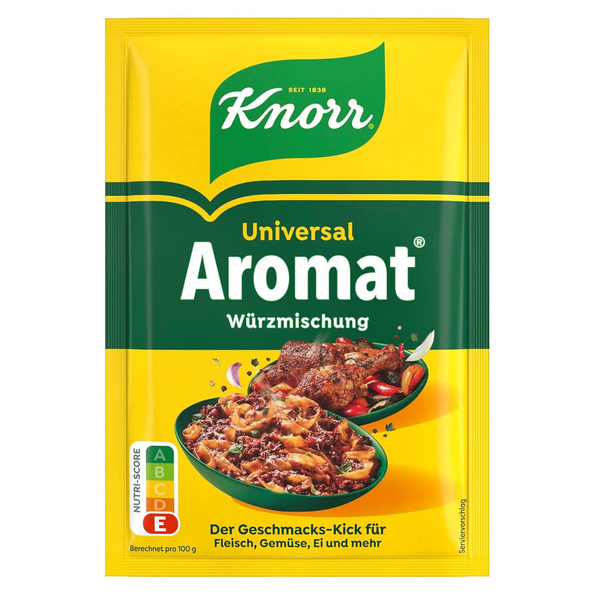 Knorr Würzmittel Nachfüllpackung Aromat Gewürzmischung zum Verfeinern von Speisen für schnelle Gerichte 100 g 1 Stück