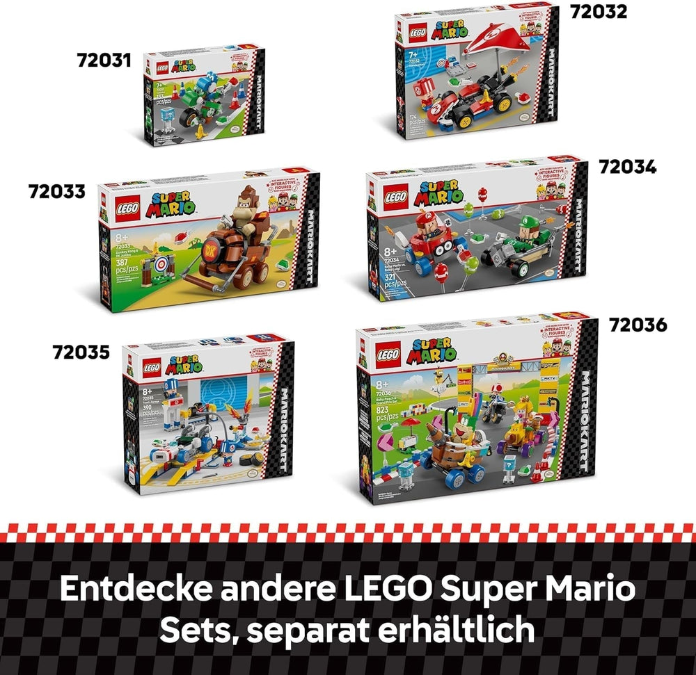 LEGO Super Mario: Mario Kart - Baby Peach & Grand Prix Set, Figuri Nintendo - Toad, Lakitu, Baby Peach și Lemmy, Cadou pentru băieți, fete și gameri de la 8 ani, Jucărie de aventură 72036 Seturi de constructie Besuche den LEGO-Store