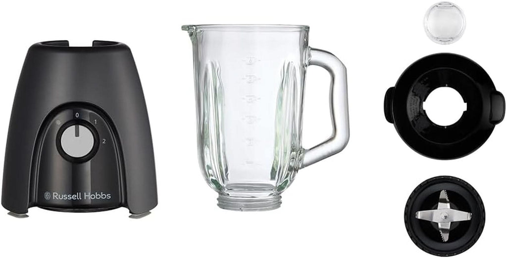 Russell Hobbs Standmixer [Smoothie Maker] Mixer (Blender, 1,5L Glasbehälter, 2 Stufen Und Pulse-Funktion, Bpa-Frei, Edelstahlmesser, 850 Watt Hochstleistung) Matte Charcoal 27121-56 Mama si Copilul Naty Shop