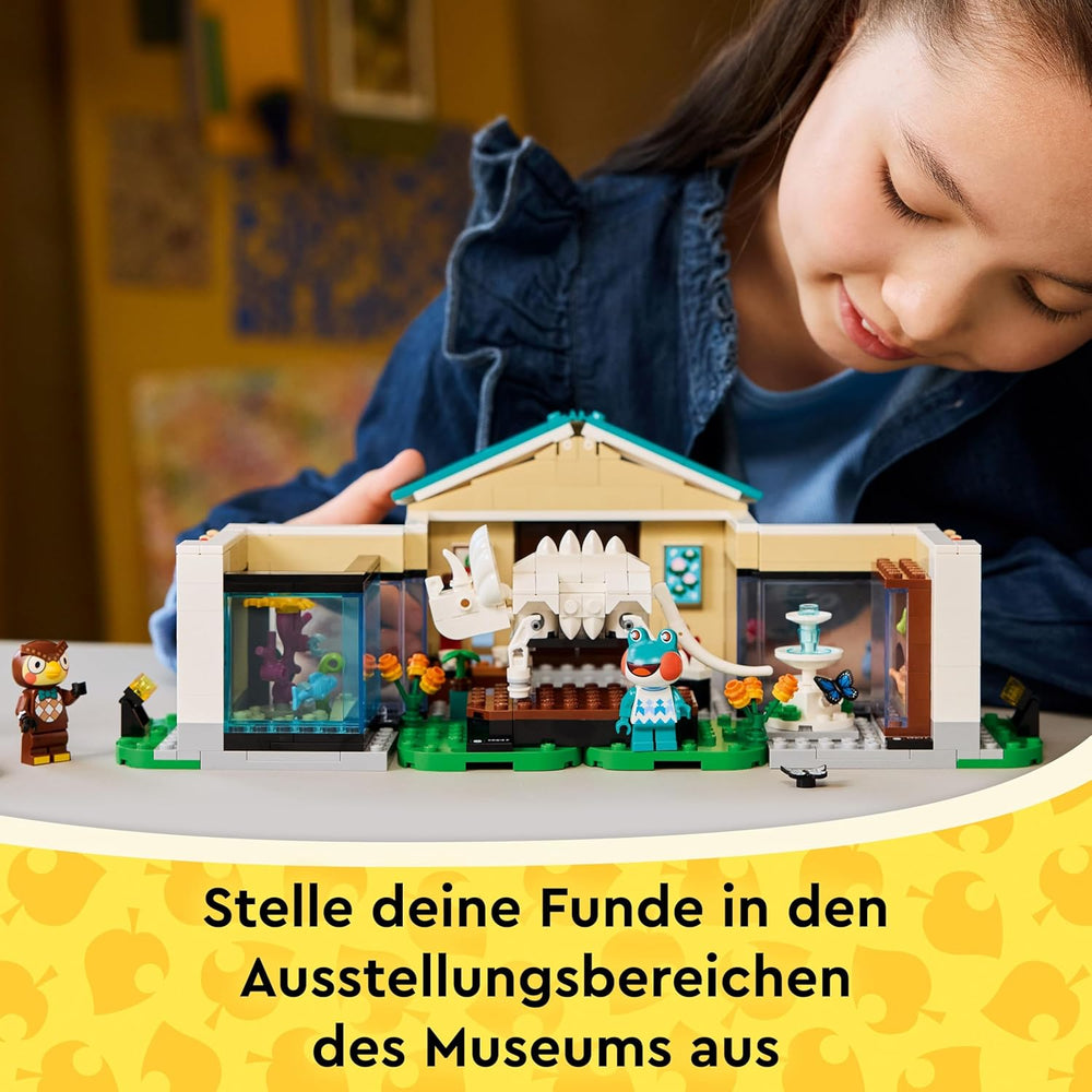 LEGO Animal Crossing - Eugens Museumssammlung - Interaktives Spielset mit Eugen & Liliane Minifiguren, Dinosaurierfossilien & Zubehör - Gamer Geschenk für Mädchen & Jungen ab 7 Jahren - 77056