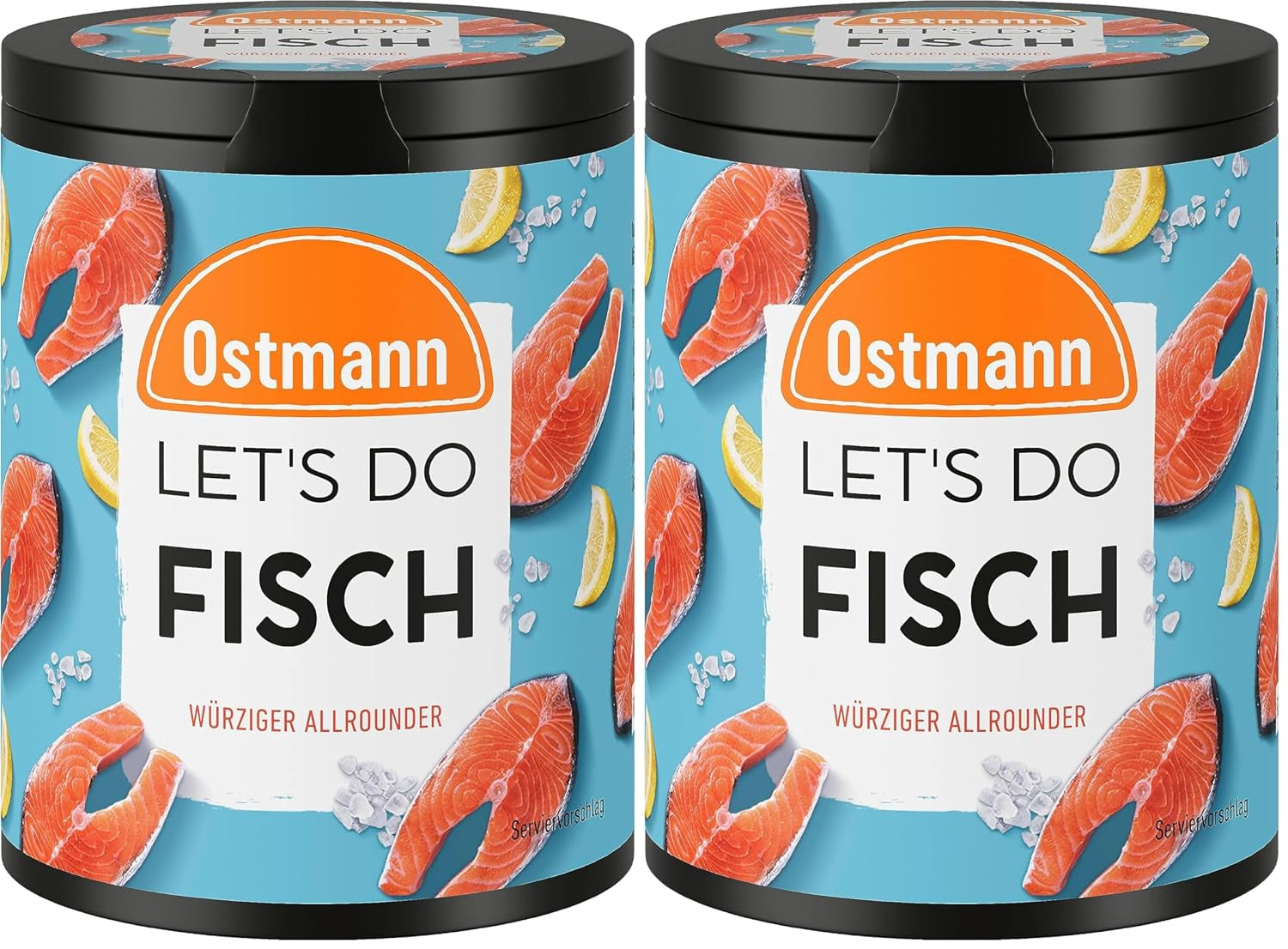 Ostmann Gewürze - Let's Do Fisch Allrounder | Gewürzsalz für Bratfisch, Flammlachs und Meeresfrüchte | Würziger Allrounder mit Senf, Zitrone und Dill | 85 g in recyclebarer Metalldose