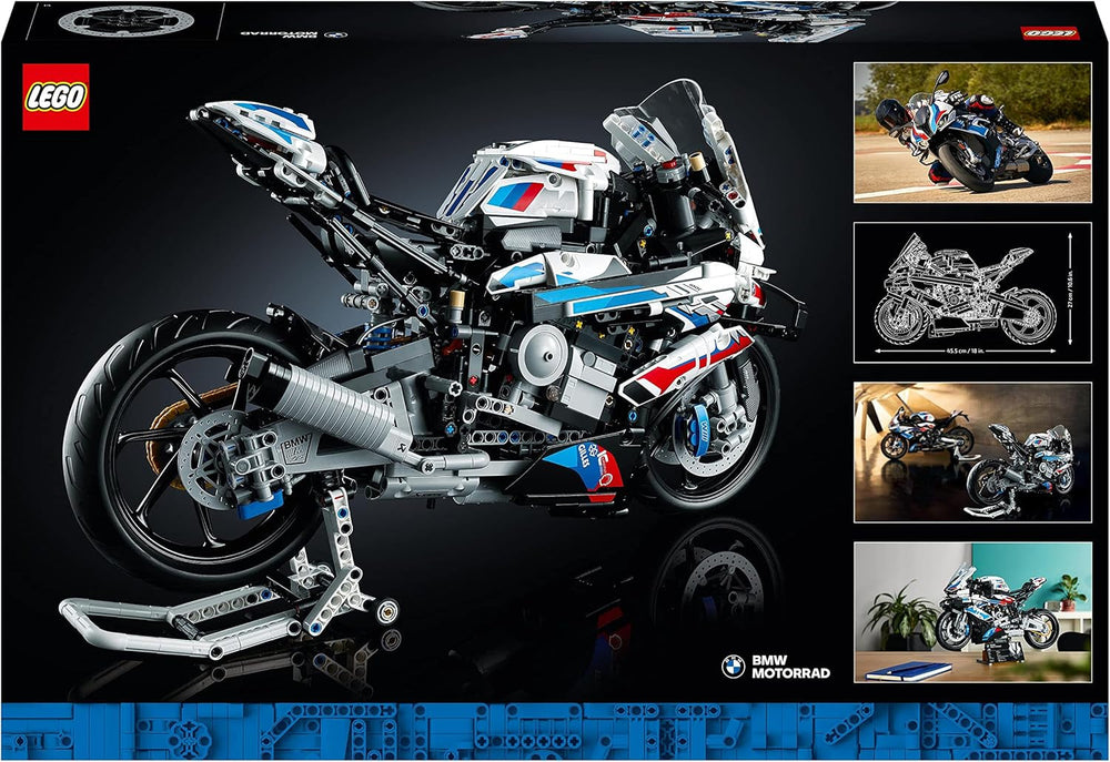 Model de motocicletă LEGO Technic BMW M 1000 RR, kit model pentru adulți, set ca un cadou pentru artizanat pentru bărbați și femei, ca decor pentru casă sau birou 42130 Seturi de constructie Besuche den LEGO-Store