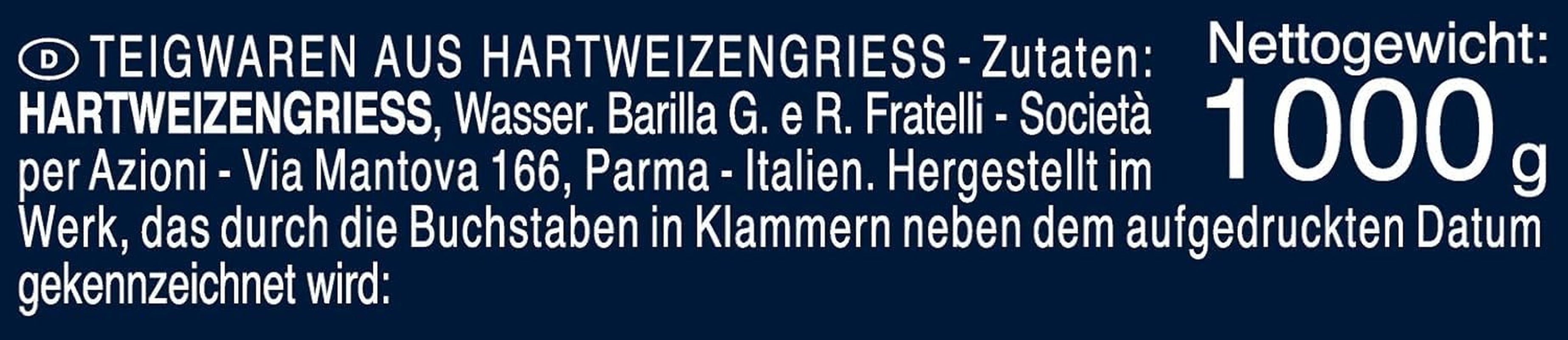 Paste Barilla Selezione Oro Chef Trofie Liguri, 1kg