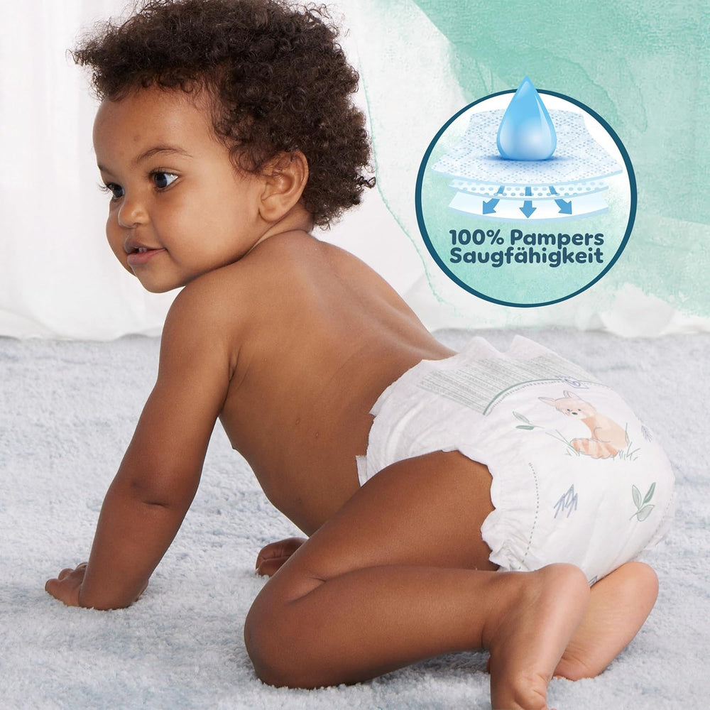 Scutece Pampers Harmony mărimea 6, 144 scutece, 13 kg+, protecție delicată a pielii cu protecție 100% Pampers