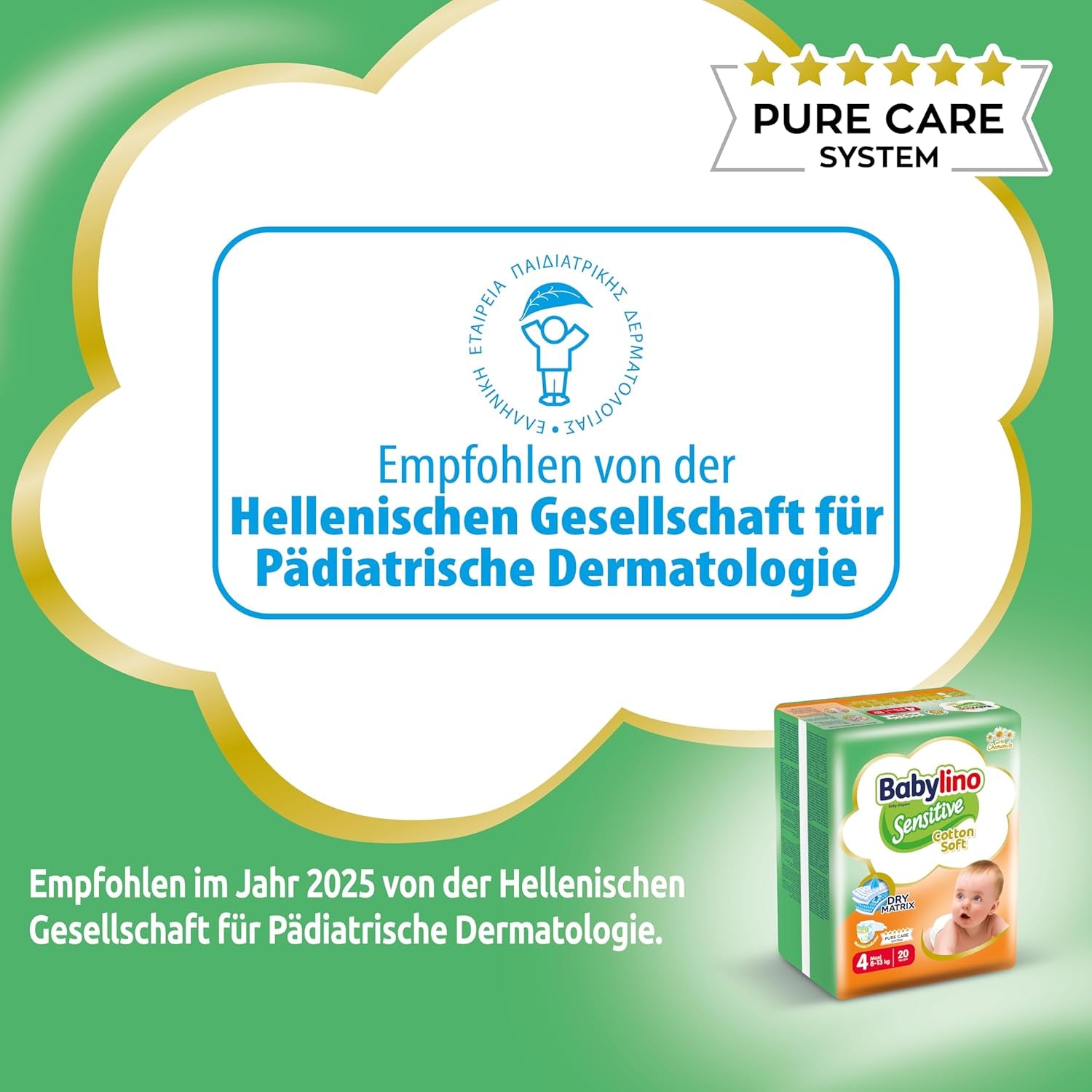 Scutece pentru bebeluși Sensitive mărimea 4, Maxi (8-13 kg), 20 bucăți