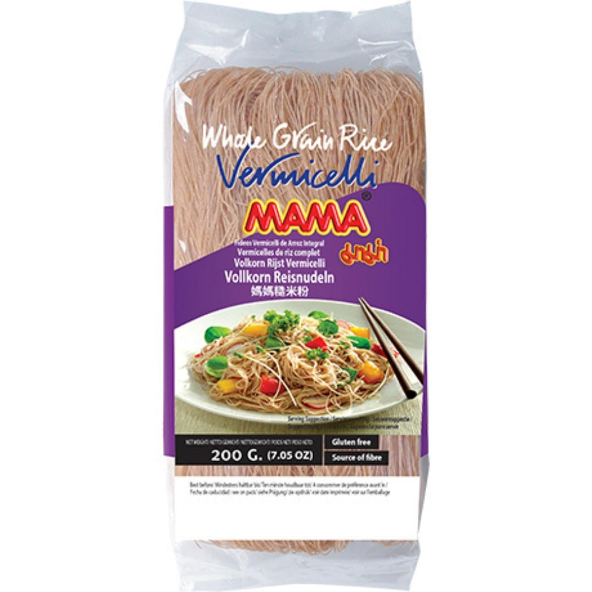 MAMA - Tăiței de orez brun, (1 x 200g)