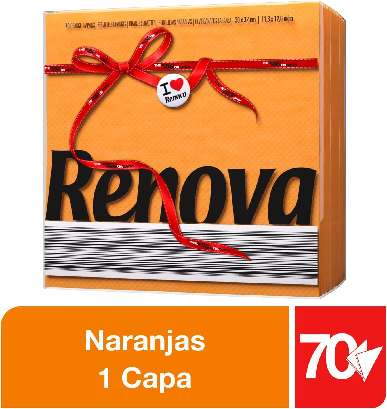Șervețele de hârtie Renova, Red Label Orange - 70 de șervețele