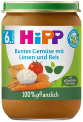 Hipp Organic Legume colorate cu linte și orez, 190G, 6pachete (6X190G) Mama si Copilul Naty Shop Default Title