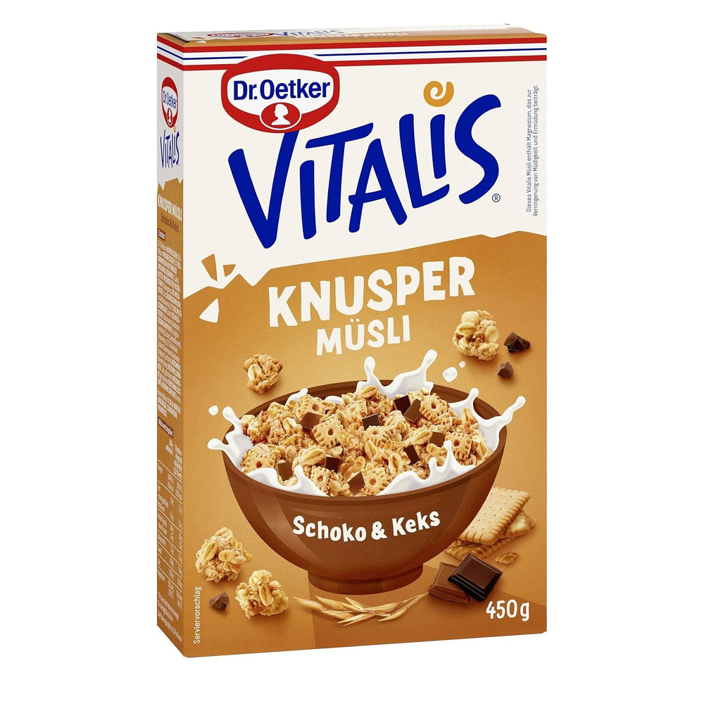 Dr. Oetker Vitalis muesli crocant clasic: pachet mare de muesli crocant pentru micul dejun cu stafide, pachet de 1, 1,5 kg