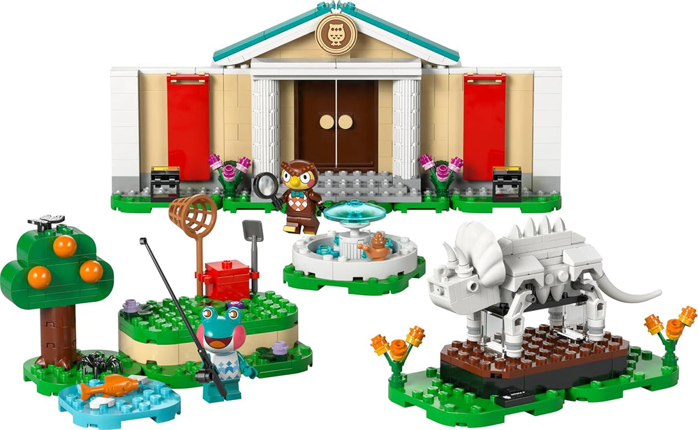 LEGO Animal Crossing - Eugens Museumssammlung - Interaktives Spielset mit Eugen & Liliane Minifiguren, Dinosaurierfossilien & Zubehör - Gamer Geschenk für Mädchen & Jungen ab 7 Jahren - 77056
