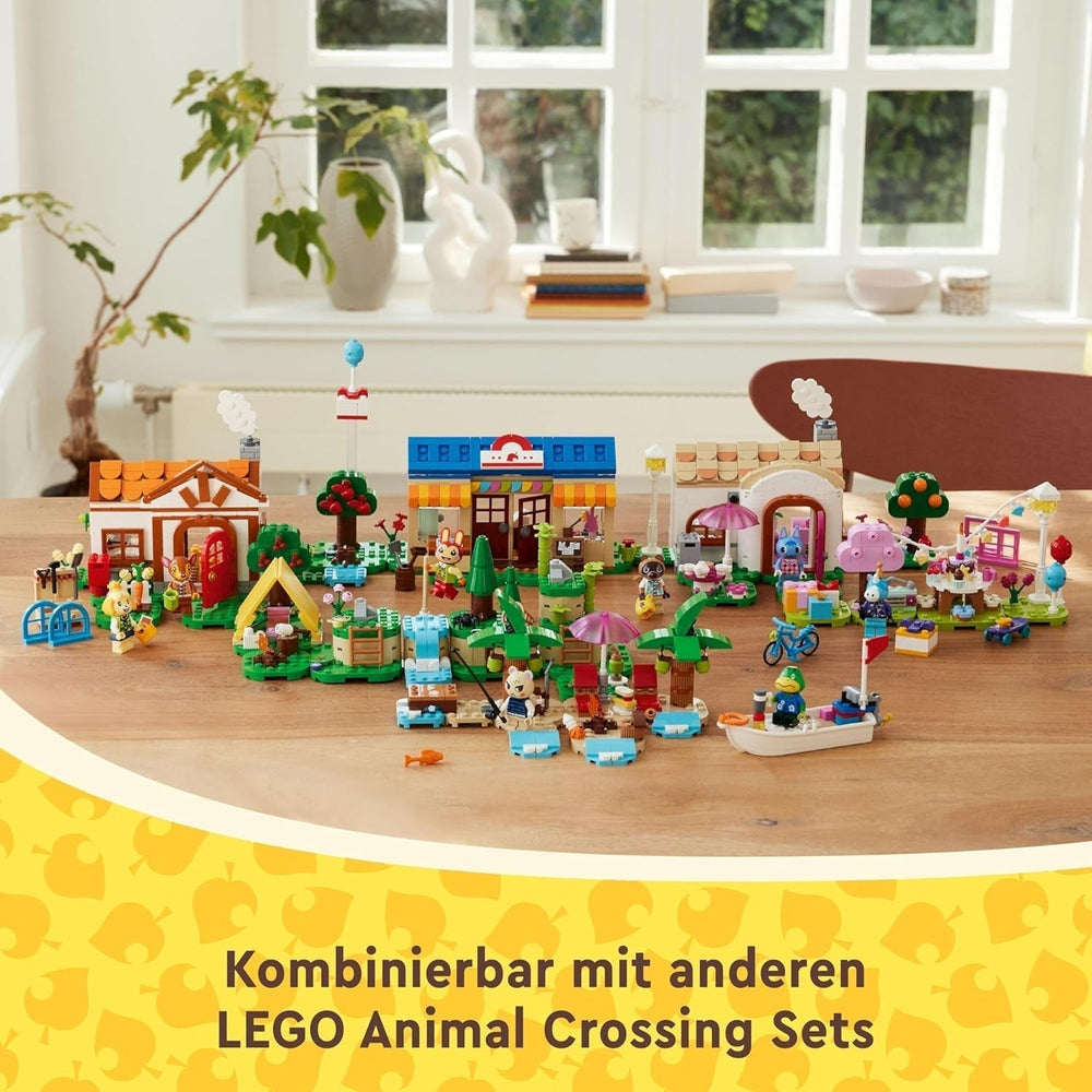 Set LEGO Animal Crossing Nook's Shop și Sophie's House, jucărie creativă pentru copii cu 2 mini figurine din seria de jocuri video, cadou pentru fete și băieți de la 7 ani 77050 Seturi de constructie Besuche den LEGO-Store