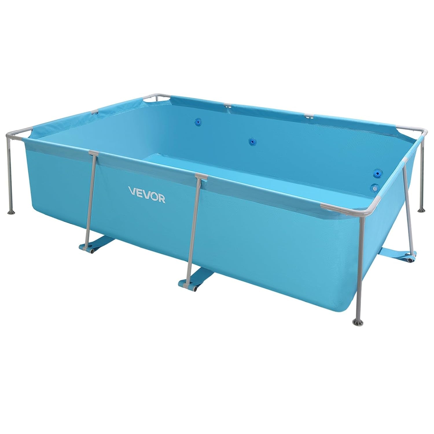 Piscină VEVOR Frame, piscină supraterană, 3000x2000x762 mm, piscină cu cadru din oțel, piscină dreptunghiulară cu cadru din oțel, piscină cu cadru pentru grădină, piscină de grădină cu o capacitate de apă de 3960 L, pentru 4-5 persoane, albastră