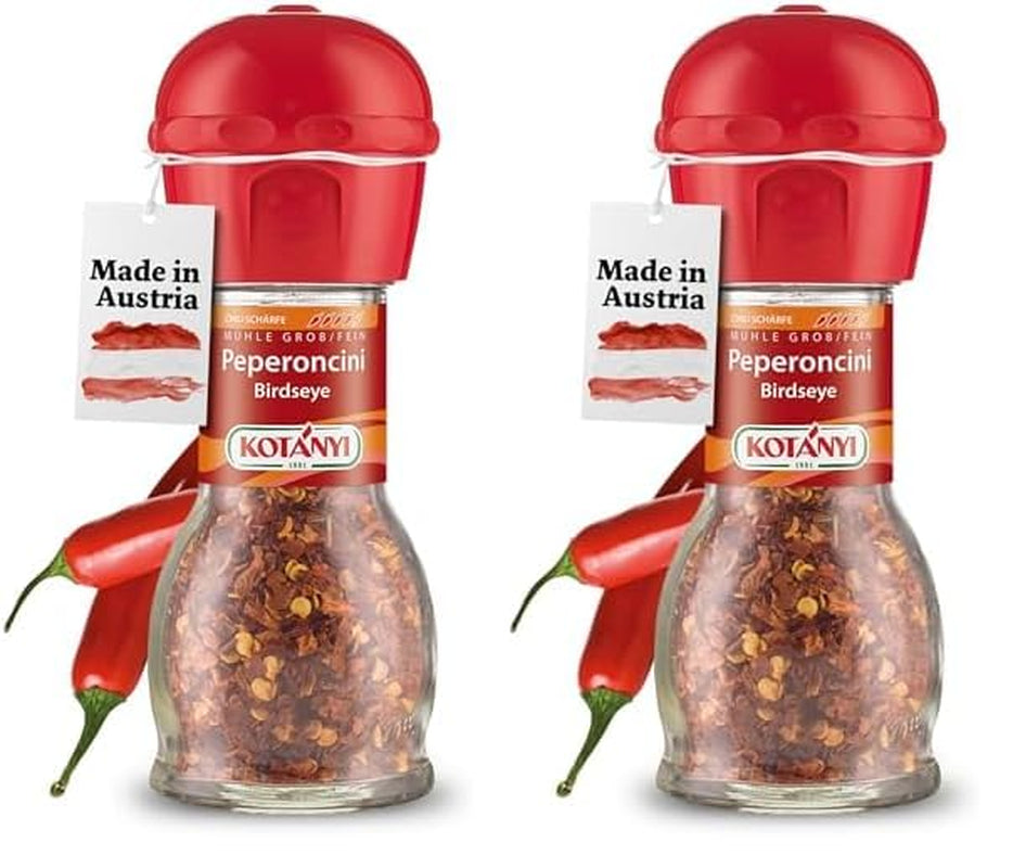 KOTÁNYI Chili Birdseye Peperoncini Mühle, scharf zum frischen Mahlen, 1er Pack (1 x 27g)