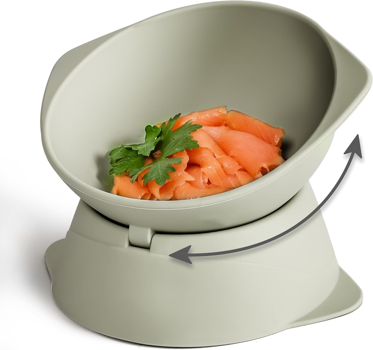 Bol pentru pisici ne&no® din silicon cu înclinare reglabilă | Bol pentru hrănirea pisicilor ridicat | Bol pentru hrana pisicilor