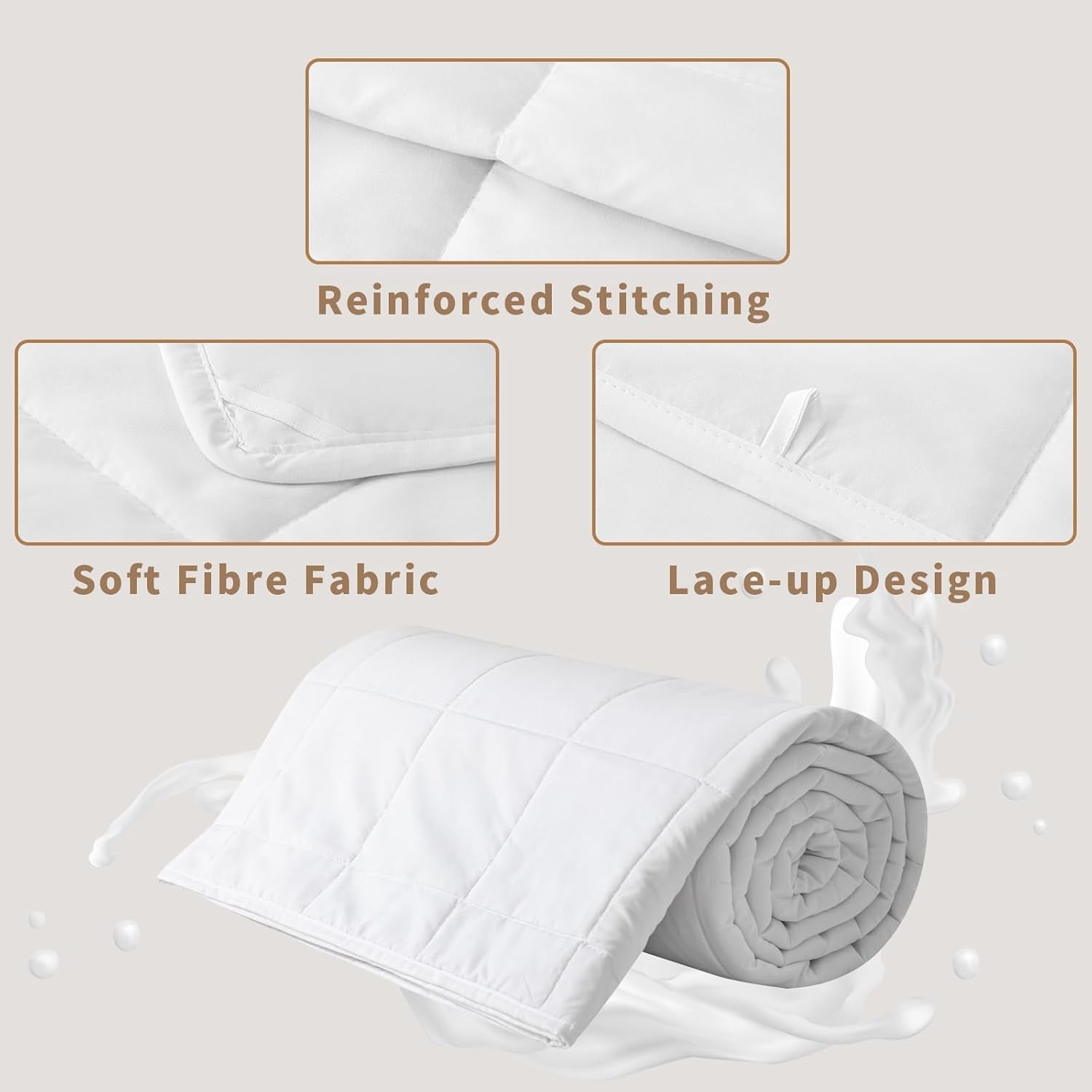 Plapumă de vară 155X220 Plapumă ușoară de vară 90 GSM plapume 155X220Cm cuvertură Plapumă subțire Utilizabilă fără capac Plapumă de răcire Soft Cosy Alb Plapumi si pilote Naty Shop