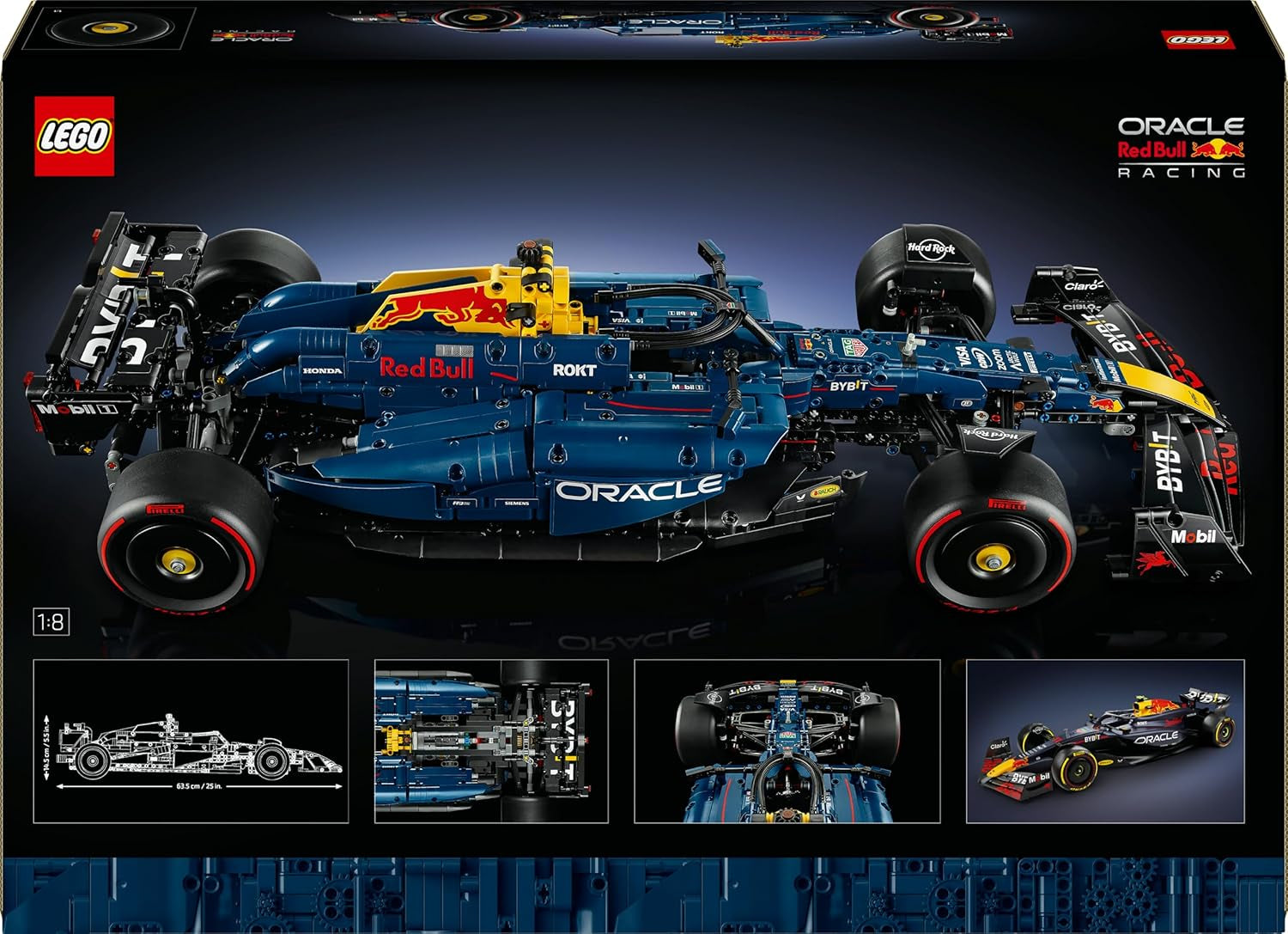LEGO Technic Oracle Red Bull Racing RB20 F1 Rennauto Modell - Formel 1 Bauset zum Sammeln - V6-Motor, Getriebe, Lenkung & DRS im Maßstab 1:8 - Geschenkidee für Erwachsene & Teenager 42206