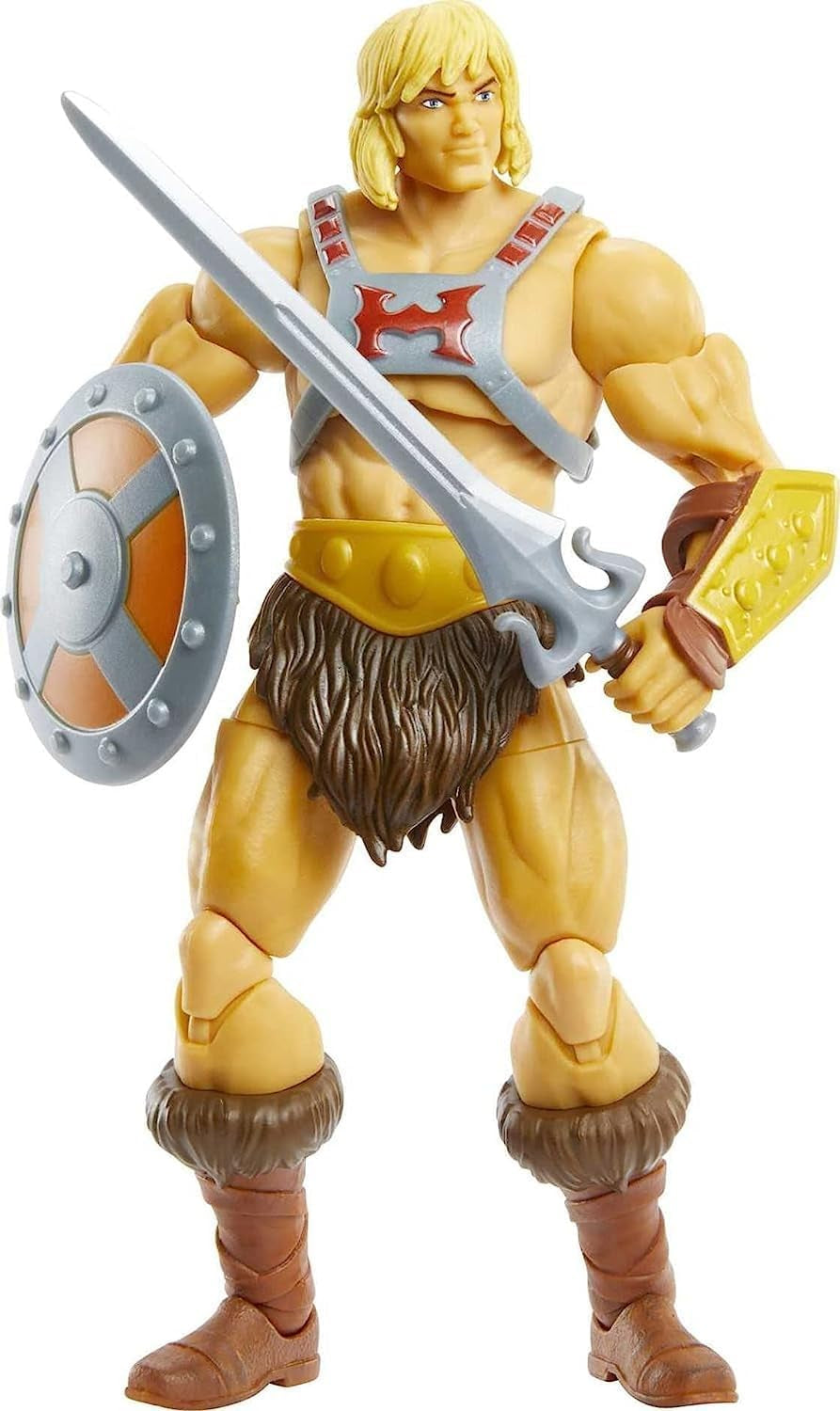 Masters of the Universe HDR45 - Colecția Masterverse, Battle Amour He-Man, aprox. 18 cm înălțime Figurine de acțiune MOTU pentru joacă și colecționare, cadou pentru copii cu vârsta de peste 6 ani Action figures Naty Shop Revelația He-Man