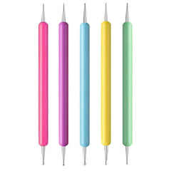 5 Stück Dotting Pen Set, Nagelpunkt-Stift, Dotting Pen Punktierung Stift Marbleizing Werkzeug Nagellack Maniküre Dot Nail Art Set, Marmorier-Werkzeug-Set, Punkte, Nagelkunst, Nagel Nail Werkzeug Set