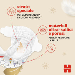 Scutece Huggies Extra Care, mărimea 3 (6-10 kg), 2 pachete a câte 40 de scutece