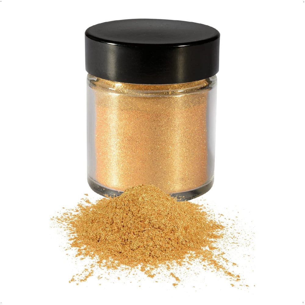 Günthart Backdecor Pudră de Aur - Sclipici Comestibil, Pudră de Colorant Alimentar, Sclipici pentru Băuturi - Mică Strălucitoare cu Praf de Aur pentru Pasionații de Coacere, 1 Pachet (1 x 7 g)