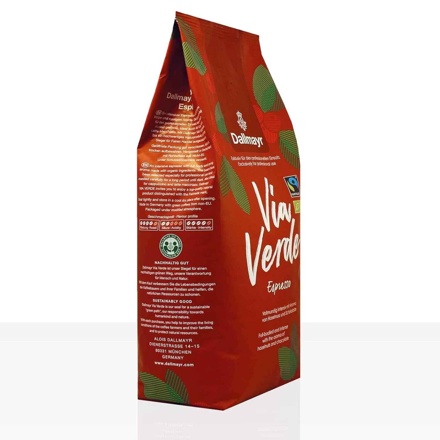 Via Verde Espresso Organic Fairtrade - 6 x 1 kg Cafea Boabe Întregi