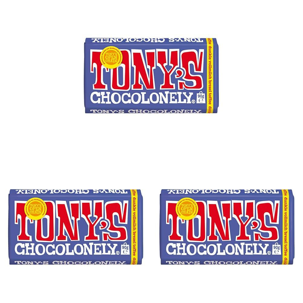 Tony's Chocolonely - Ciocolată neagră cu migdale și sare de mare 90g