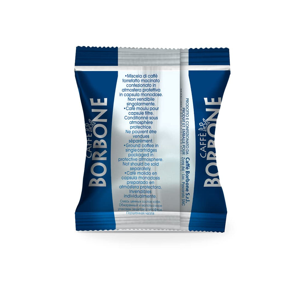 Caffè Borbone Kaffee Kapseln Respresso, Blaue Mischung, 100 stück & Kaffee Kapseln Respresso, Entkoffeinierte Dek Mischung - 100 stück - Kompatibel mit Häuslichen Kaffeemaschinen Nespresso®*