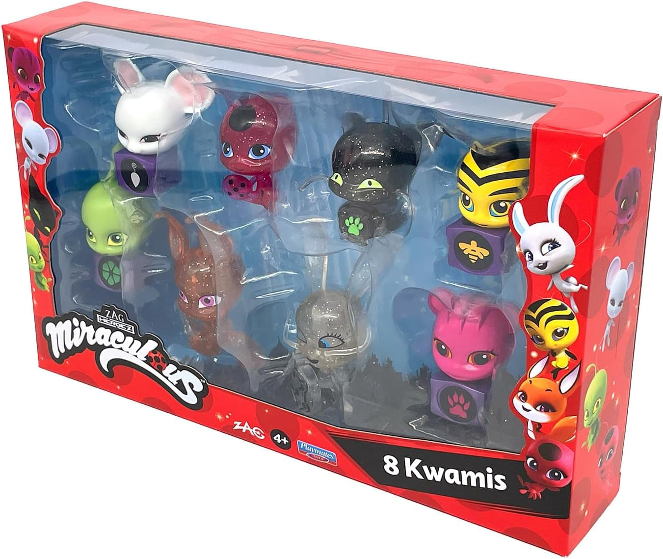 Bandai - Miraculous - Pachet de 8 Kwamis - Colecția de mini figurine Miraculous - Joc Miraculous Box Set de 8 Kwamis - Little Sweet Miraculous Ladybug Figures - Jucării de la 4 ani - P50532 Action figures Naty Shop