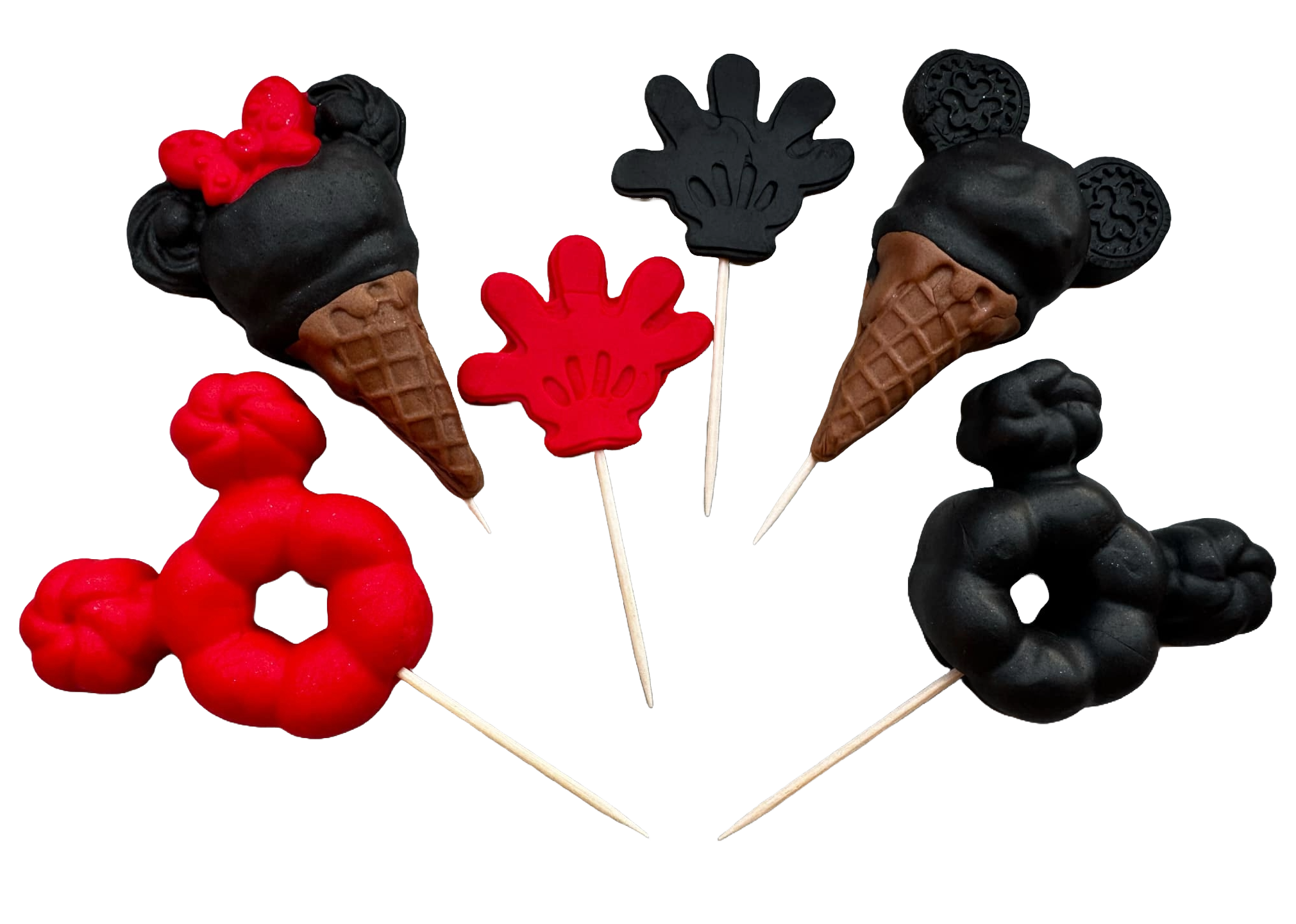 Set 6 decoratiuni comestibile din pasta de zahar, Copilarie Decoratiuni din Pasta de Zahar Nati Shop