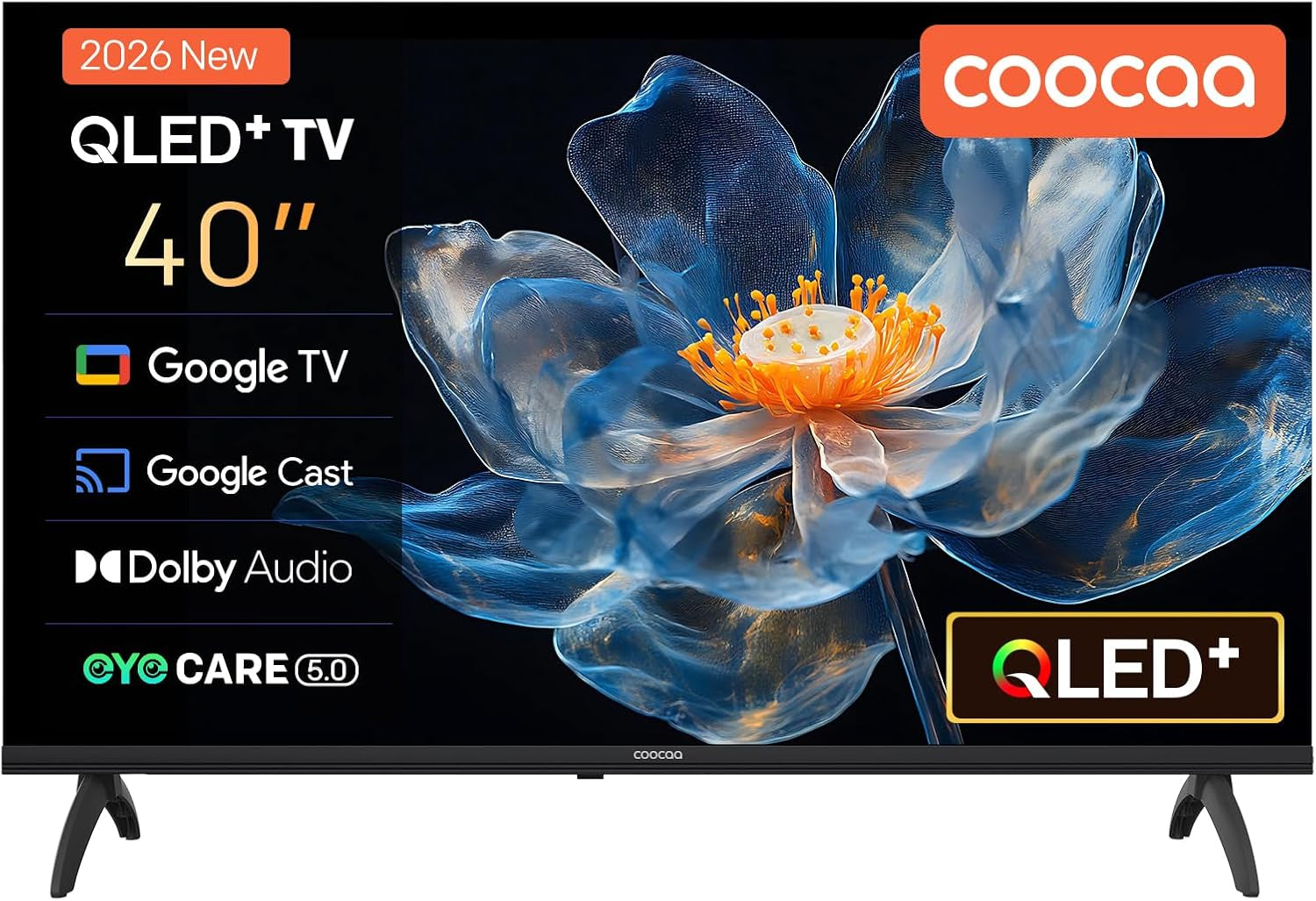Televizor inteligent coocaa QLED 32 inch, 80 cm, televizor QLED compatibil cu Google TV, HDR10, Dolby Audio, Bluetooth 5.1, EyeCare, Google Cast, tuner triplu (DVB-T/T2/C/S/S2, CI+), 32CGQG40Z, model 2026