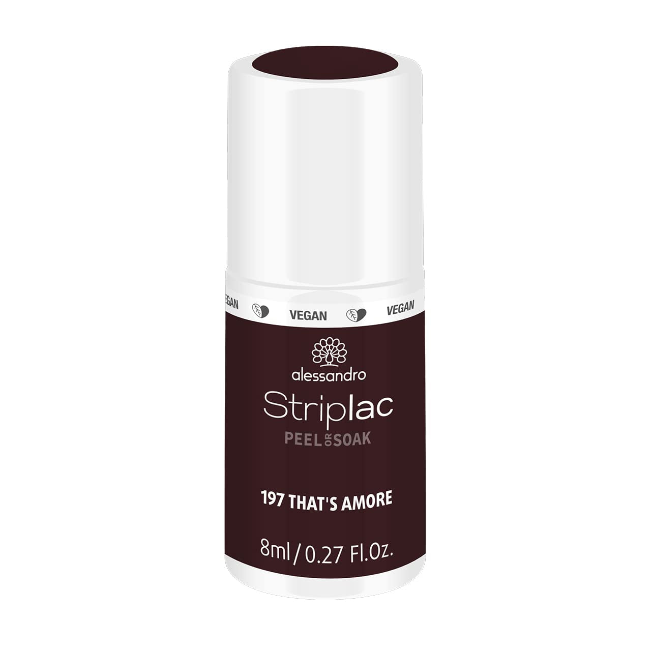 alessandro Striplac UV-Nagellack Flat White – Schonend und langanhaltend – Einfache Entfernung dank Peel-Off-Technologie – Vegan und tierversuchsfrei – 8 ml