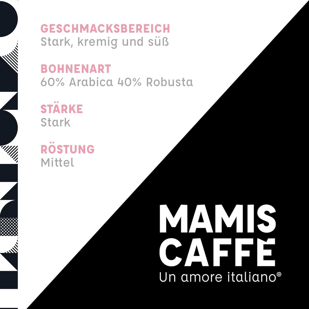 Mamis Caffè Dolce Vita, boabe espresso întregi, perfect ca si cappuccino sau latte macchiato Cafea Naty Shop