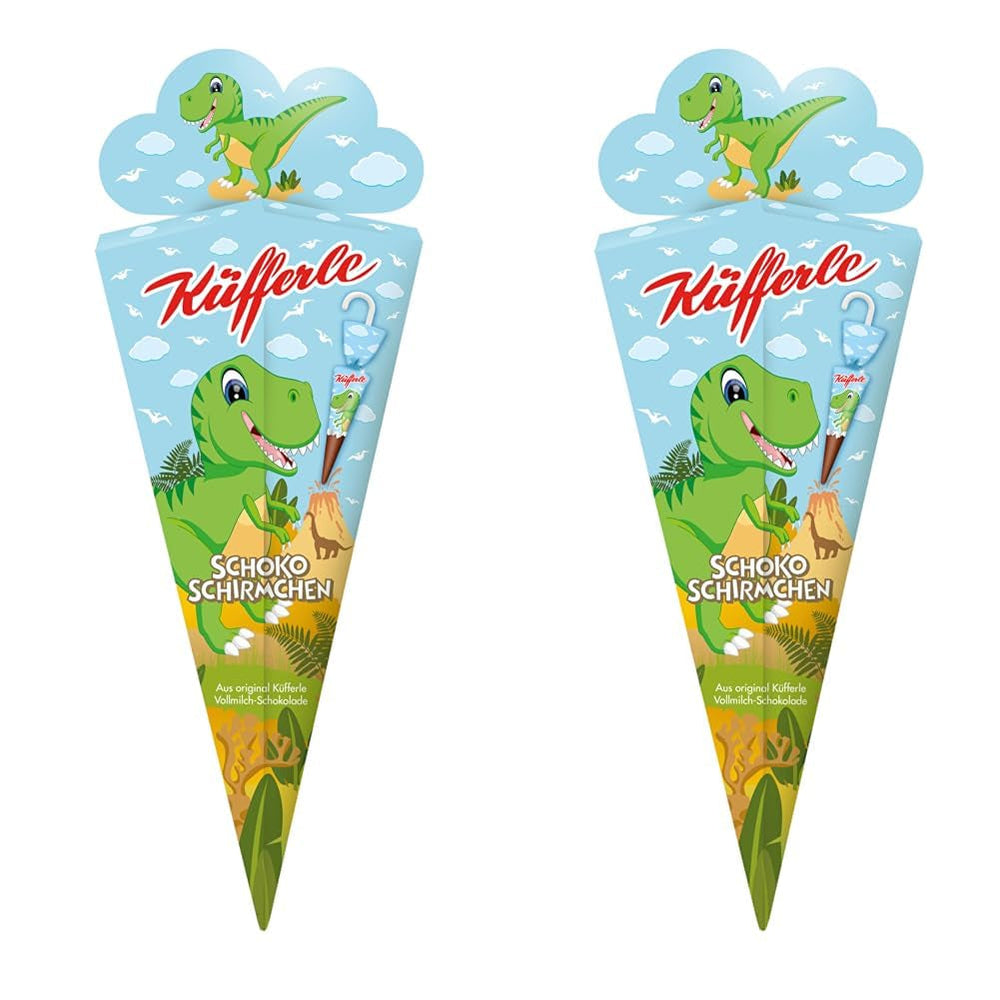 Lindt Küfferle XXL umbrelă de ciocolată Dino 162 grame Bomboane de Ciocolata Naty Shop Extra Large (set 2 bucati)