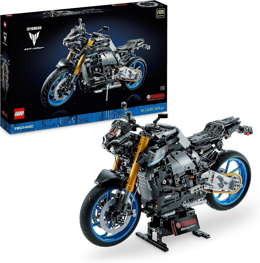 LEGO 42159 Technic Yamaha MT-10 SP Kit model de motocicletă pentru adulți, model autentic de vehicul cu motor cu 4 cilindri, direcție funcțională și aplicație Ar, cadou pentru bărbați și femei Seturi de constructie Besuche den LEGO-Store Technic Yamaha