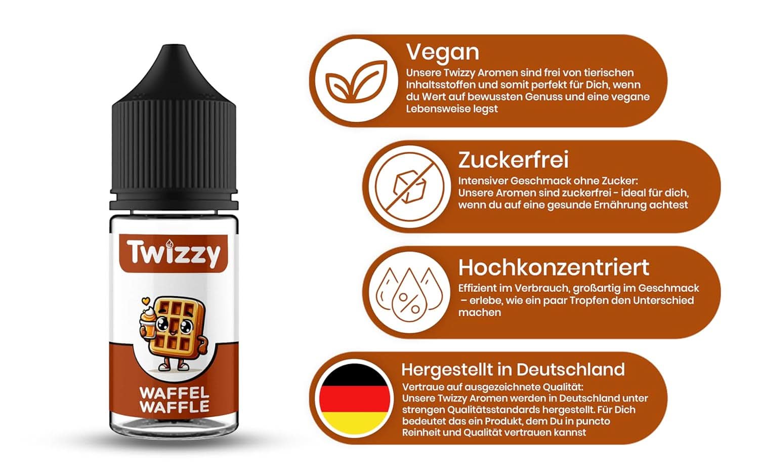 Twizzy Waffle Food Flavouring - 30 ml - Aromă intensă - Ideală pentru coacere Arome Naty Shop