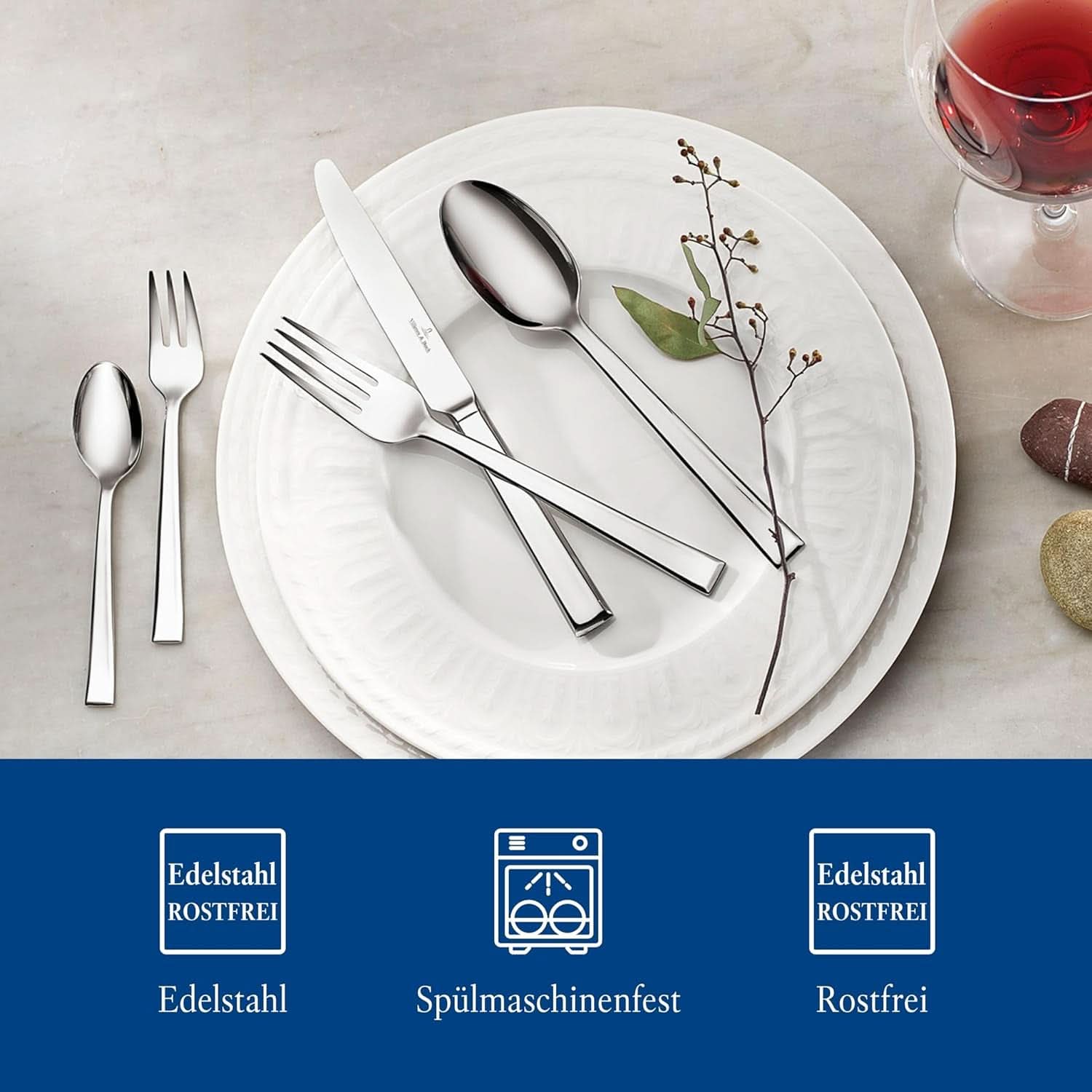 Villeroy & Boch - Set de tacâmuri din otel inoxidabil Victor, 30 piese pentru 6 persoane Bucatarie Naty Shop
