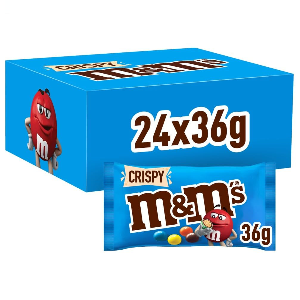 M&M's Peanut, pachet vrac de ciocolată, 24 x 45g, linte cu ciocolată și aromă de arahide, cadou de ciocolată (1080g), ideal ca delicatesă cu tematică de fotbal american