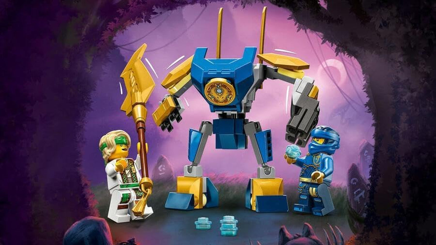LEGO NINJAGO Jay Battle Mech, jucărie ninja pentru copii cu figurine, inclusiv minifigurina Jay cu mini katana, figurine de acțiune și mecs, cadou mic pentru băieți și fete creative de la 6 ani 71805 Seturi de constructie Besuche den LEGO-Store