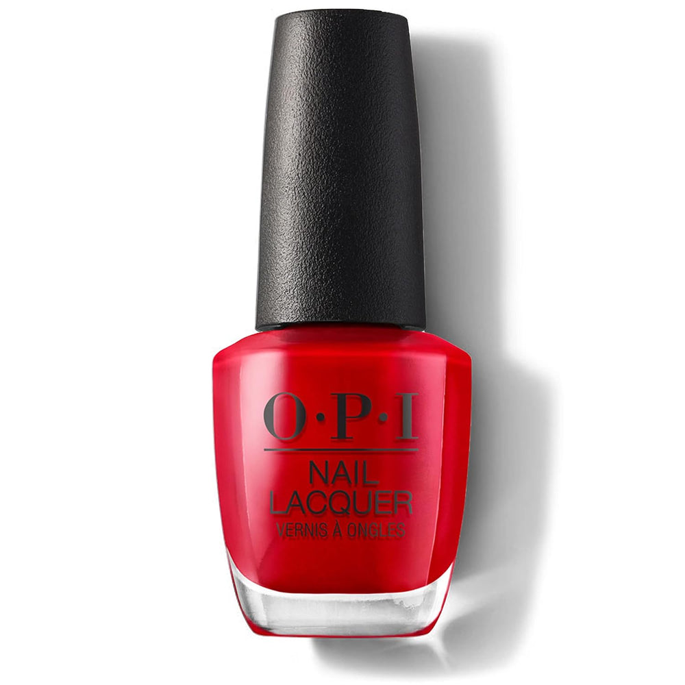 Oja OPI Nail Lacquer în nuanțe de roșu și portocaliu – Oja cu uscare rapidă, rezistentă la ciobire și de lungă durată – durează până la 7 zile – cu pensulă ProWide extra-lată