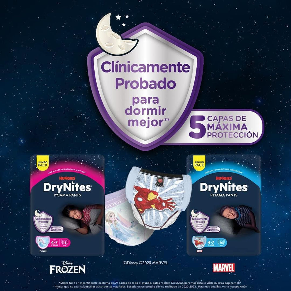 Scutece tip pantaloni Huggies Drynites Spiderman, 4-7 ani, 30 per pachet Mama si Copilul Naty Shop