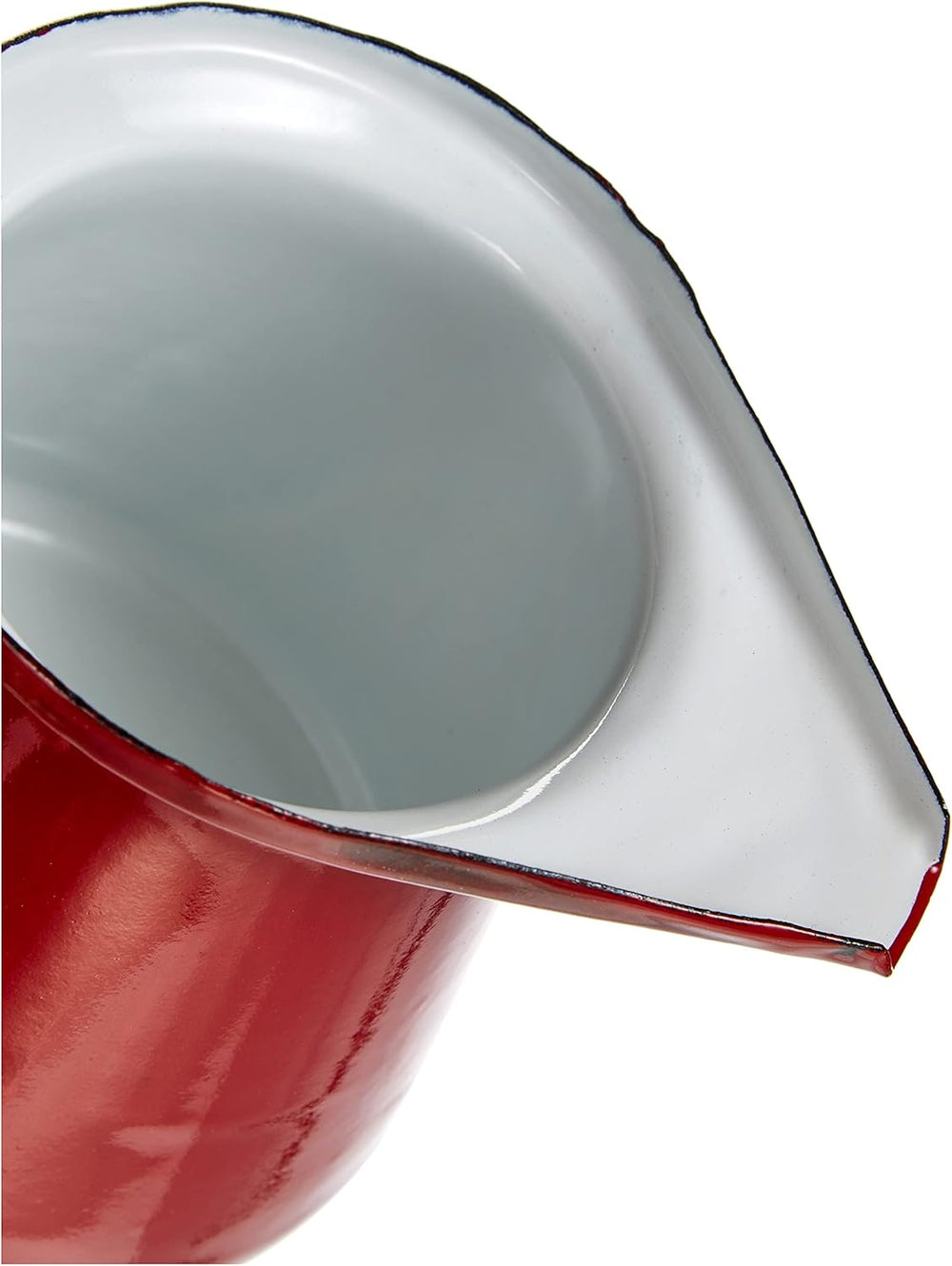 910550 – Cană roșie de lapte, servește 0,50 litri.